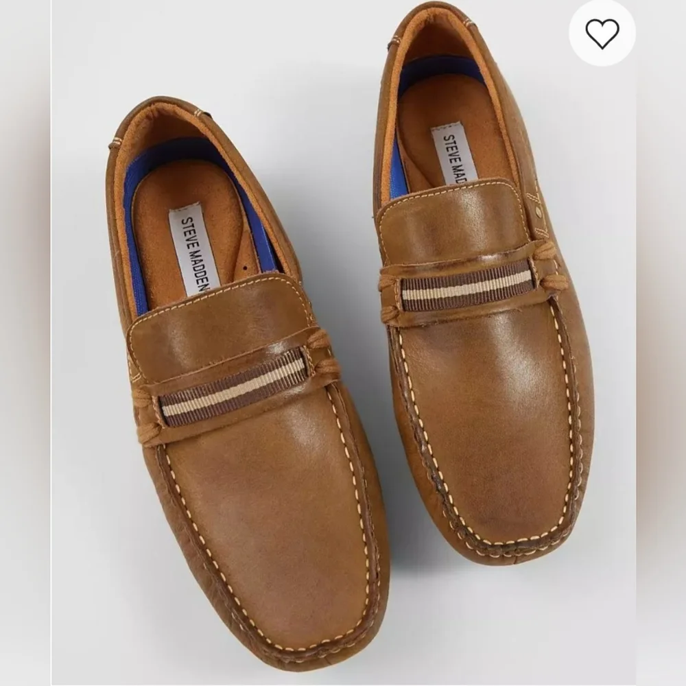 STEVE MADDEN GANDER LEATHER BOAT SHOES SIZE 11